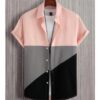Fashion Trendy Men's Shirt Digital Printing Casual Breathable Stand