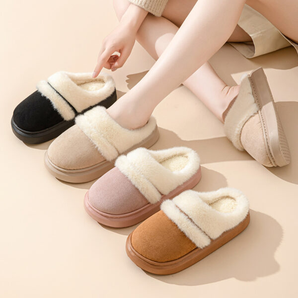 Fashion Warm Cotton Slippers for Women Leisure Thick Bottom Non-slip Fashion Warm Cotton Slippers for Women Leisure Thick Bottom Non-slip