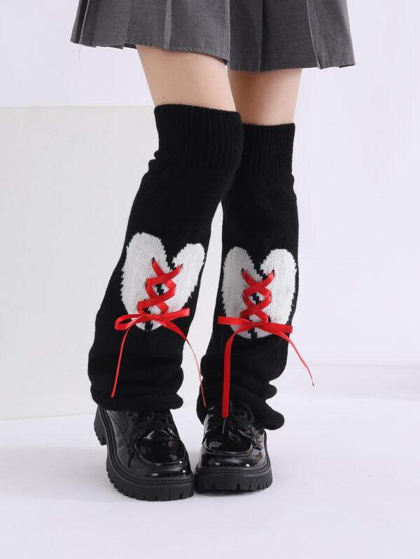 Fashion Y2K Gothic Knitted Flared Love Cute Lolita Leg Warmer