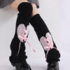 Fashion Y2K Gothic Knitted Flared Love Cute Lolita Leg Warmer