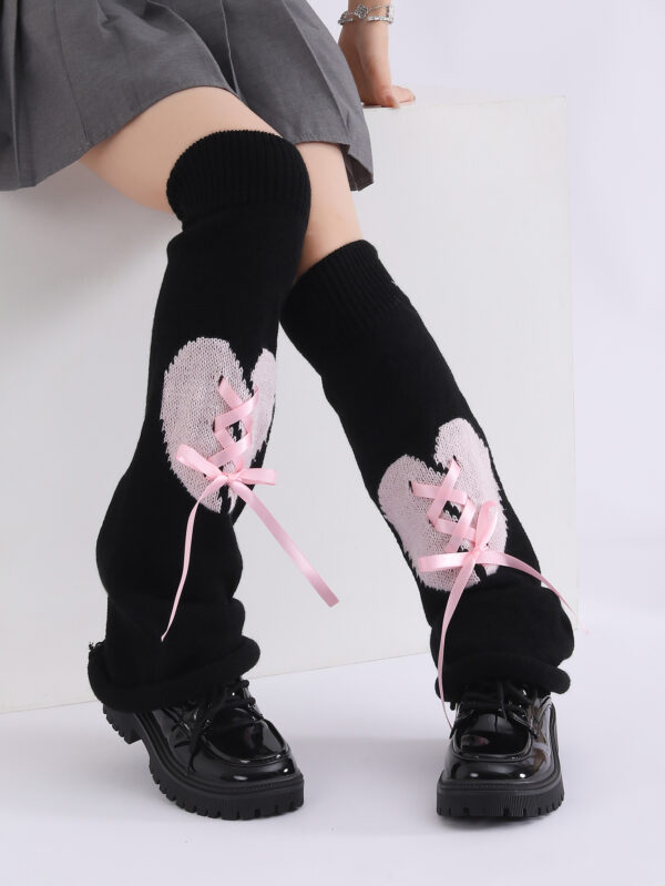 Fashion Y2K Gothic Knitted Flared Love Cute Lolita Leg Warmer