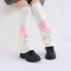 Fashion Y2K Gothic Knitted Flared Love Cute Lolita Leg Warmer