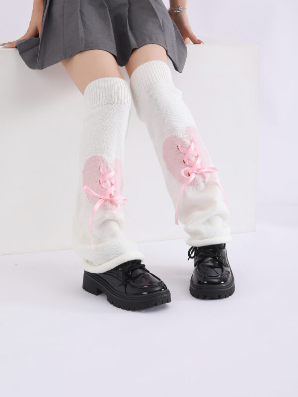 Fashion Y2K Gothic Knitted Flared Love Cute Lolita Leg Warmer