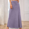 Fashionable Knitted Solid Skirt Women