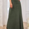 Fashionable Knitted Solid Skirt Women
