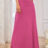 Fashionable Knitted Solid Skirt Women