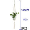 Flower Pot Net Bag Beige Cotton Rope Indoor Plant Hanger Hanging Basket