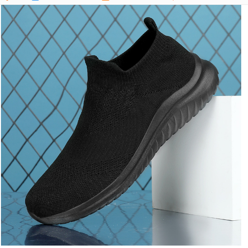 Flying Knit Sneakers Men's Mesh White Shoes Black Casual Flying Knit Sneakers Men's Mesh White Shoes Black Casual