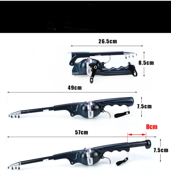 Foldable Fishing Rod Portable Pocket Throwing Rod Foldable Fishing Rod Portable Pocket Throwing Rod