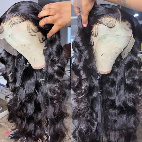 Former Lace Wig Woman with Long Black Curly Hair Former Lace Wig Woman with Long Black Curly Hair
