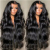 Former Lace Wig Woman with Long Black Curly Hair Former Lace Wig Woman with Long Black Curly Hair