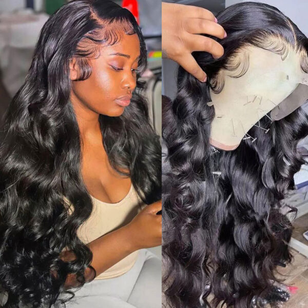 Former Lace Wig Woman with Long Black Curly Hair Former Lace Wig Woman with Long Black Curly Hair