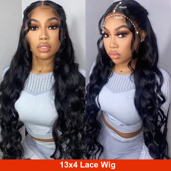 Former Lace Wig Woman with Long Black Curly Hair