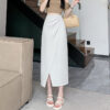 French Style Pleated High Waist Suit Skirt for Women French Style Pleated High Waist Suit Skirt for Women