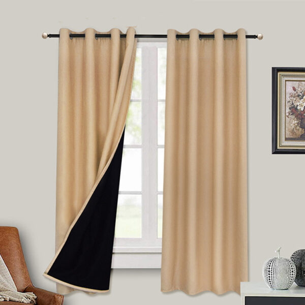 Full Blackout Curtain with Black Lining on the Back