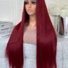 Full Headgear Long Straight Front Lace Wig Smooth Hair Full Headgear Long Straight Front Lace Wig Smooth Hair