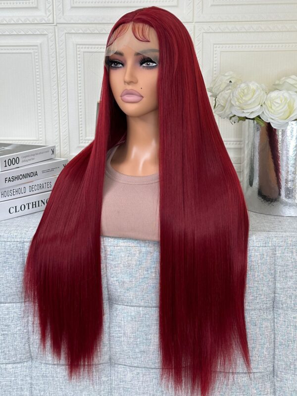 Full Headgear Long Straight Front Lace Wig Smooth Hair Full Headgear Long Straight Front Lace Wig Smooth Hair