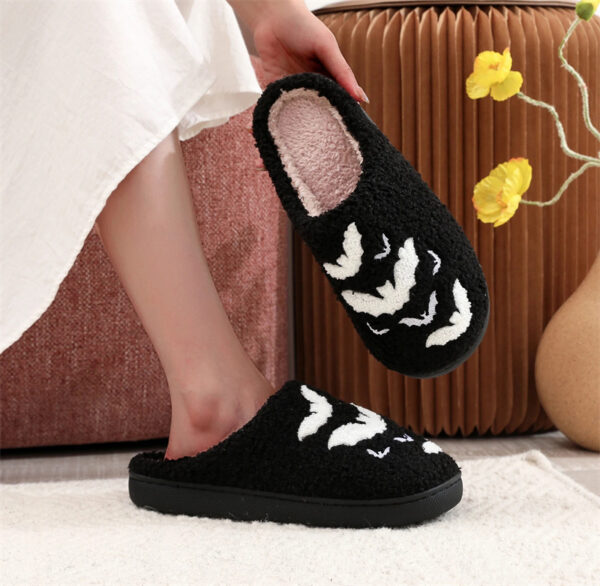 Funny Bat Slipper Halloween Pumpkin Flat Indoor House Shoes for Women Funny Bat Slipper Halloween Pumpkin Flat Indoor House Shoes for Women