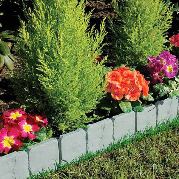 Garden Edge Imitation Stone Effect Lawn Non Digging Flexible and Flower Garden Edge Imitation Stone Effect Lawn Non Digging Flexible and Flower