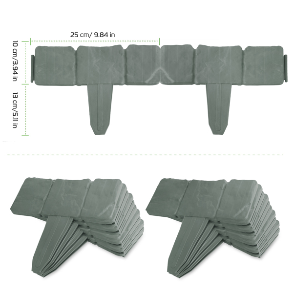 Garden Edge Imitation Stone Effect Lawn Non Digging Flexible and Flower Garden Edge Imitation Stone Effect Lawn Non Digging Flexible and Flower