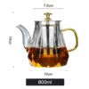 Glass Teapot Household High Temperature Resistant Tea Brewing Pot Glass Teapot Household High Temperature Resistant Tea Brewing Pot