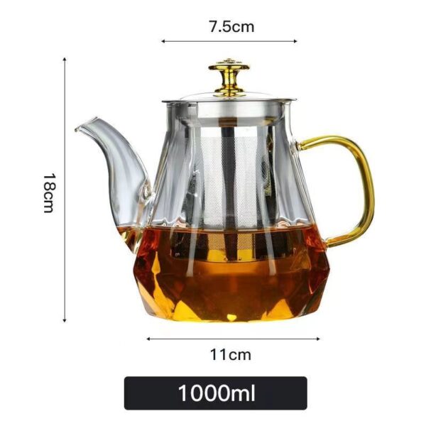 Glass Teapot Household High Temperature Resistant Tea Brewing Pot Glass Teapot Household High Temperature Resistant Tea Brewing Pot