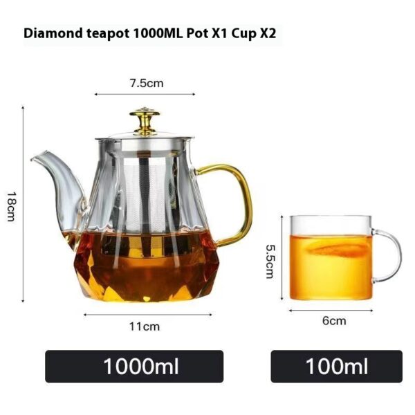 Glass Teapot Household High Temperature Resistant Tea Brewing Pot Glass Teapot Household High Temperature Resistant Tea Brewing Pot