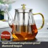 Glass Teapot Household High Temperature Resistant Tea Brewing Pot Glass Teapot Household High Temperature Resistant Tea Brewing Pot