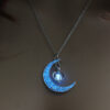 Glowing Pendant Necklaces Silver Plated Chain Necklaces Glowing Pendant Necklaces Silver Plated Chain Necklaces
