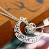 Glowing Pendant Necklaces Silver Plated Chain Necklaces Glowing Pendant Necklaces Silver Plated Chain Necklaces