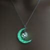 Glowing Pendant Necklaces Silver Plated Chain Necklaces Glowing Pendant Necklaces Silver Plated Chain Necklaces