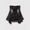 Gothic Style Vintage Mystery Star Moon Long Sleeve A-line Dress Gothic Style Vintage Mystery Star Moon Long Sleeve A-line Dress