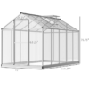 Greenhouse for Winter 10' L X 6' W Walk-in Polycarbonate Greenhouse for Winter 10' L X 6' W Walk-in Polycarbonate