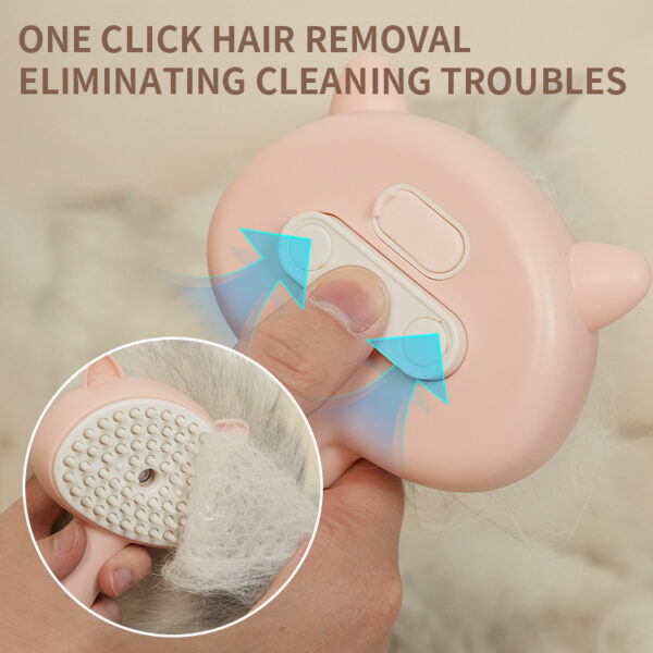 Hair Cleaning Brush with Mist Multifunctional Cat Grooming Rechargeable