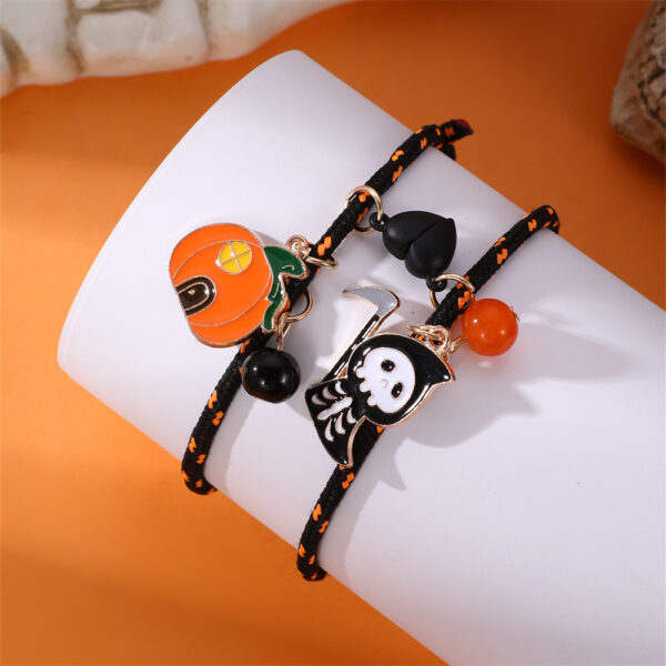 Halloween Bracelet Pumpkin Ghost Love Magnetic Couple Rope