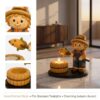 Halloween Campfire Tealight Holder Multi-purpose Resin Candle Figurine