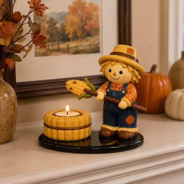 Halloween Campfire Tealight Holder Multi-purpose Resin Candle Figurine