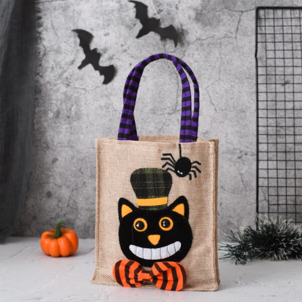 Halloween Candy Tote Bag for Kids Funny Creative Witch Skull Pumpkin
