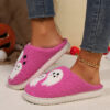 Halloween Cartoon Ghost Cotton Slippers for Women Indoor Non-slip
