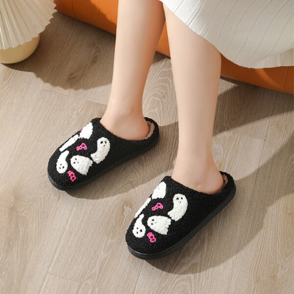 Halloween Cartoon Ghost Cotton Slippers for Women Indoor Non-slip