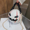 Halloween Cartoon Pumpkin Ball Handbags with Chain Personality Creative Halloween Cartoon Pumpkin Ball Handbags with Chain Personality Creative