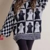 Halloween Cartoon Pumpkin Ghost Sweater Winter Loose Pullover Knitted Halloween Cartoon Pumpkin Ghost Sweater Winter Loose Pullover Knitted