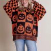 Halloween Cartoon Pumpkin Ghost Sweater Winter Loose Pullover Knitted Halloween Cartoon Pumpkin Ghost Sweater Winter Loose Pullover Knitted