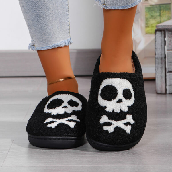 Halloween Comfortable Home Skull Cotton Slippers Halloween Comfortable Home Skull Cotton Slippers