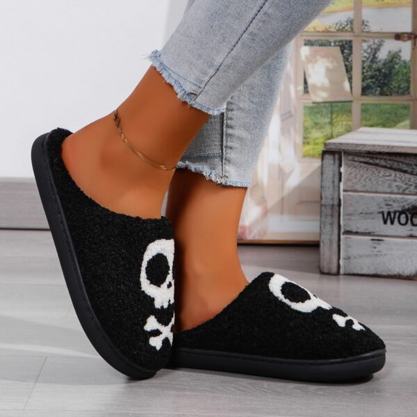Halloween Comfortable Home Skull Cotton Slippers Halloween Comfortable Home Skull Cotton Slippers