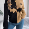 Halloween Contrast-color Pullover Sweater Fashion Long Sleeve Knitted