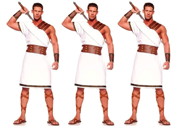 Halloween Cosplay Ancient Greek King Gladiator Costume Couple Outfit