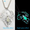 Halloween Creative Stereo Luminous Spider Necklace Jewerly Glowing