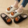 Halloween Cute Comfy Pumpkin House Slippers Outdoor Indoor for Spooky