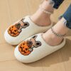 Halloween Cute Comfy Pumpkin House Slippers Outdoor Indoor for Spooky